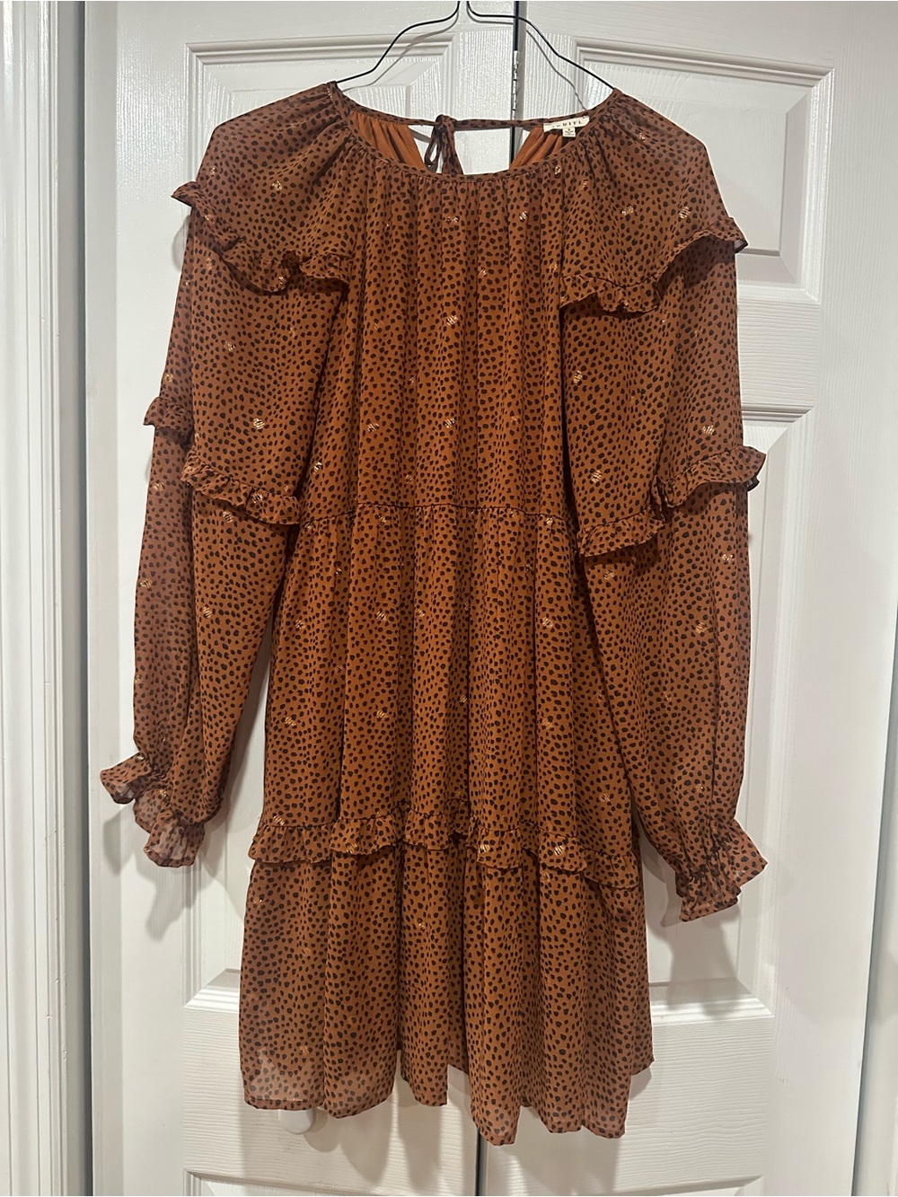 Rust Polka Dot Ruffle Tiered Dress - Women
Jodifl small